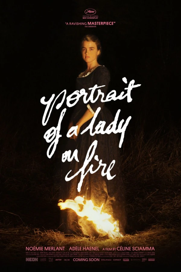 Portrett av en kvinne i flammer Poster
